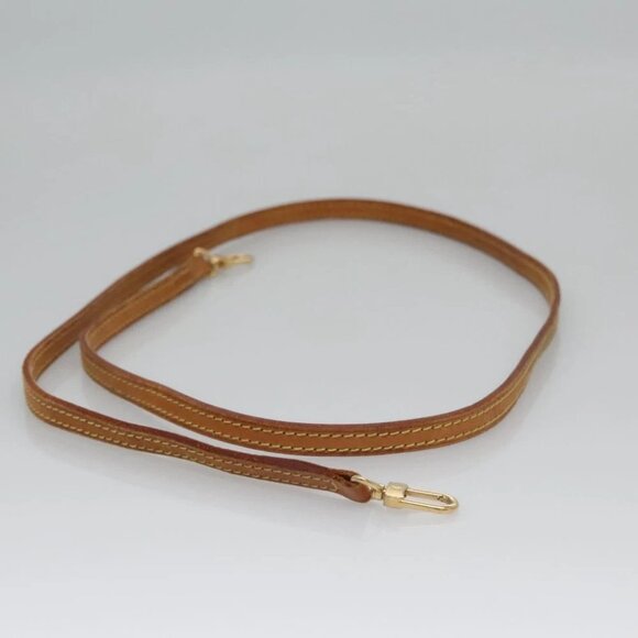 LOUIS VUITTON Shoulder Strap Leather 47.2"" Beige LV Auth 115737 - Picture 5 of 7